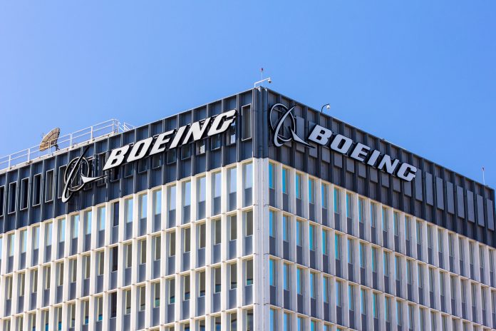 Boeing Manufacturing Facility and Logo Boeing